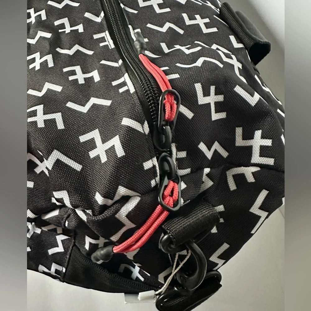 Not Dead Yet or HVlll Rune Black and White Duffel Bag NWT